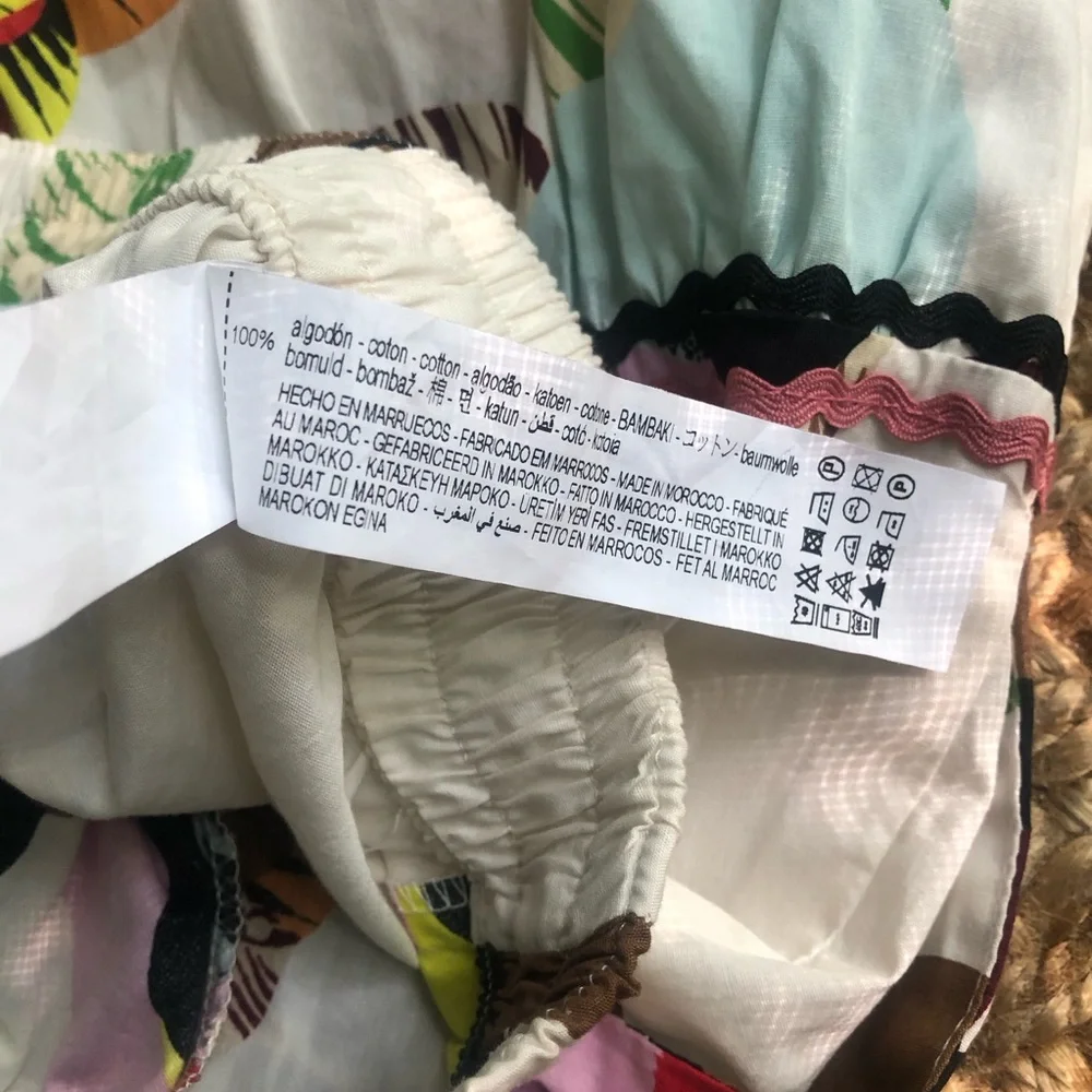 New: Zara Midaxi or Maxi Tiered Cotton Skirt w Pockets. Size Medium